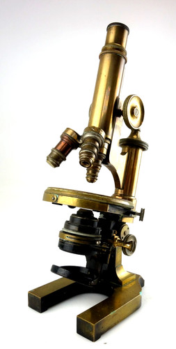 Microscopio ottone leitz - in,
